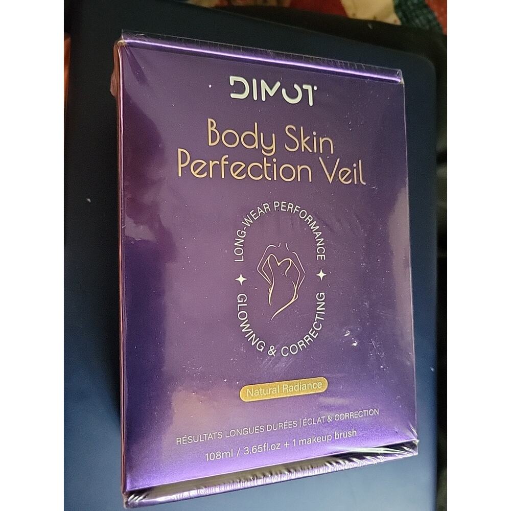 DIMOT Body Skin Protection Veil Golden Radiance Body Concealer + Brush, 3.65 oz